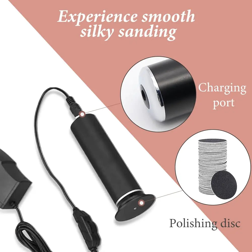 Electric Foot File Callus Remover, Professional Calluses Remover for Feet with 60pcs Sandpaper Discs, Adjustable Speed Control